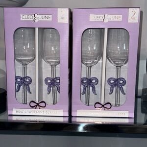 Cleo & June Bow Champagne Glasses